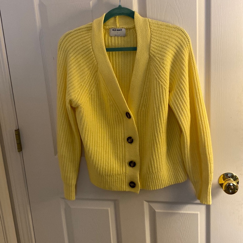Old navy yellow cardigan